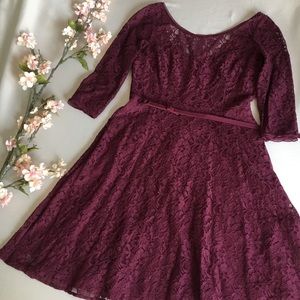 WHBM Purple Lace Dress Size 8